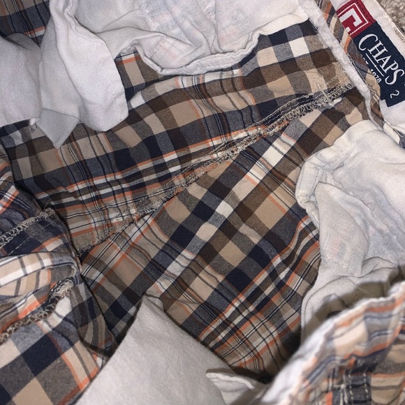 Chaps Brown, Blue & Orange Plaid Dress shorts W32 - Picture 9 of 12